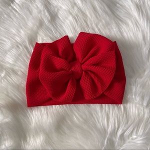 👑Cherry Red Classic Bow Head Wrap!